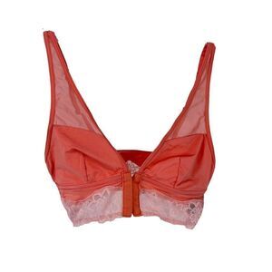 Aerie Bralette XS Front Closure Lace Bra Pink Wireless Un-Padded Sexy Romantic